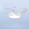 Silver Retractable 4 Plastic Blades Ceiling Fan Light Image - 7