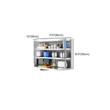 Silver Stainless Steel Baker's Rack with Microwave Shelf Image - 18