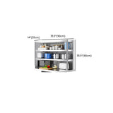 Silver Stainless Steel Baker's Rack with Microwave Shelf Image - 24