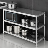 Silver Stainless Steel Countertop Shelves Baker's Rack Image - 6