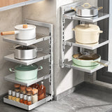 Silver Stainless Steel Narrow Baker's Rack with Shelves Image - 1