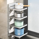 Silver Stainless Steel Narrow Baker's Rack with Shelves Image - 5