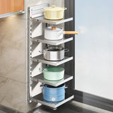 Silver Stainless Steel Narrow Baker's Rack with Shelves Image - 7