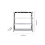 Silver Steel 4-Tier Heavy-Duty Garage Storage Shelves Image - 18