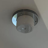 Silver White Glass Cylinder Flush Mount Ceiling Light Image - 7