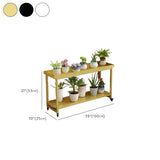 Simple 2 Tier Rectangle Metal Sliding Plant Stand White Image - 32