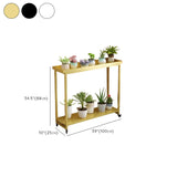 Simple 2 Tier Rectangle Metal Sliding Plant Stand White Image - 42