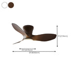 Simple 3 Blade Modern Remote Ceiling Fan with LED Light Image - 18