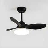 Simple 3 Blade Modern Remote Ceiling Fan with LED Light Image - 2