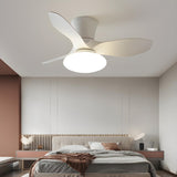 Simple 3 Blade Modern Remote Ceiling Fan with LED Light Image - 5