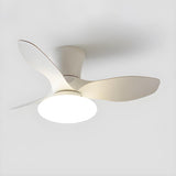 Simple 3 Blade Modern Remote Ceiling Fan with LED Light Image - 9