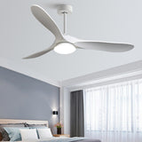 Simple 3 Blade Standard Ceiling Fan with LED Light Image - 1