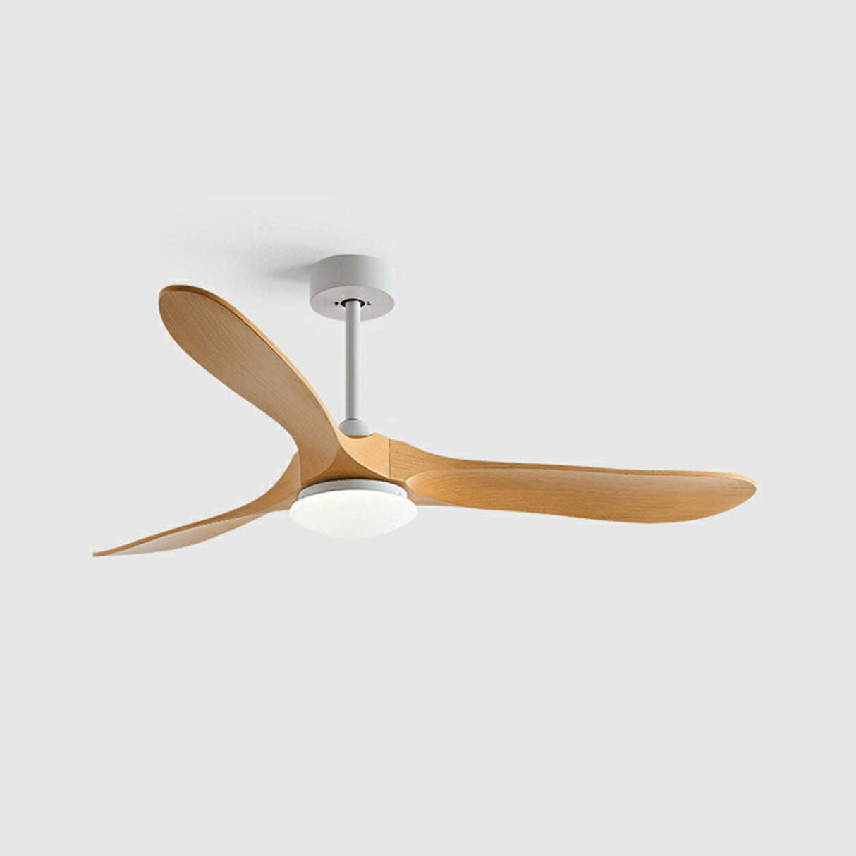 Simple 3 Blade Standard Ceiling Fan with LED Light Image - 14