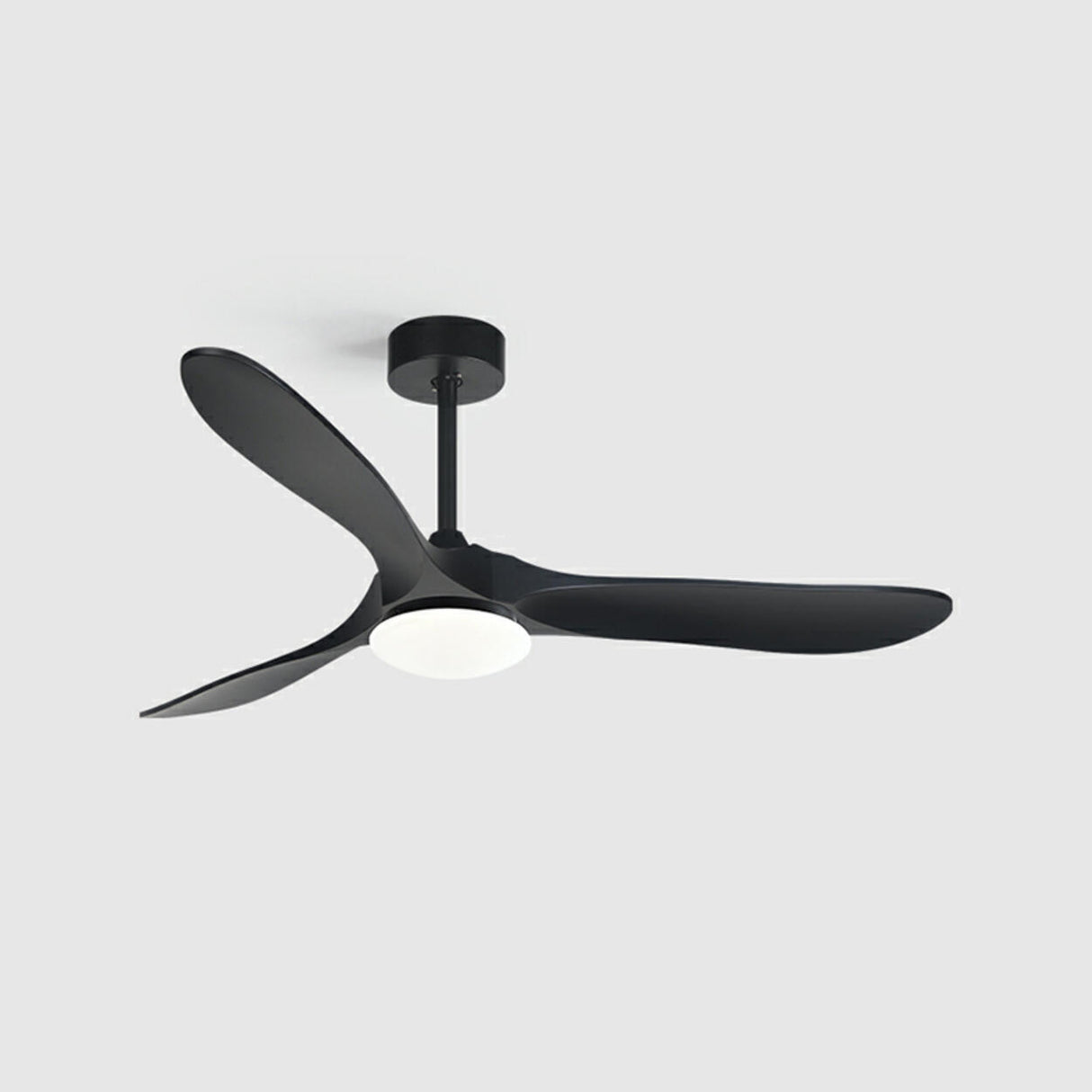 Simple 3 Blade Standard Ceiling Fan with LED Light Image - 2