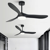 Simple 3 Blade Standard Ceiling Fan with LED Light Image - 3