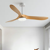 Simple 3 Blade Standard Ceiling Fan with LED Light Image - 5