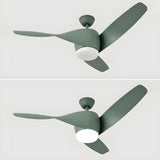 Simple 3 Blade Wooden Propeller Ceiling Fan with Light Image - 10