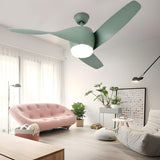 Simple 3 Blade Wooden Propeller Ceiling Fan with Light Image - 4