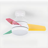 Simple 3 Gear 3-Blade Flush Mounted Ceiling Fan Light Image - 10