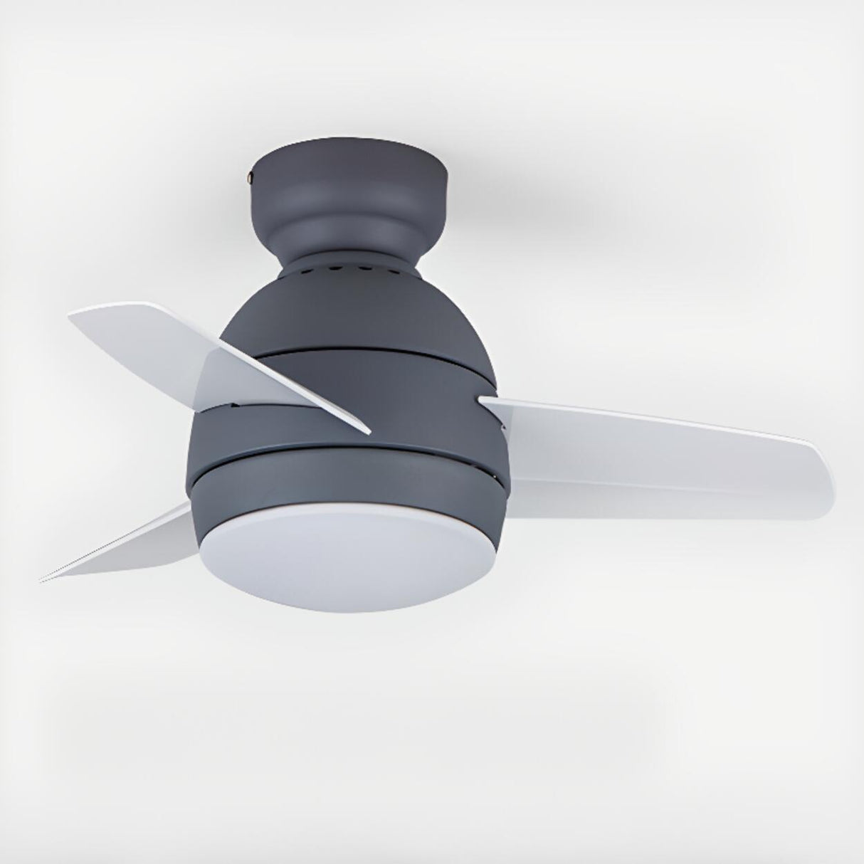 Simple 3 Gear 3-Blade Flush Mounted Ceiling Fan Light Image - 5