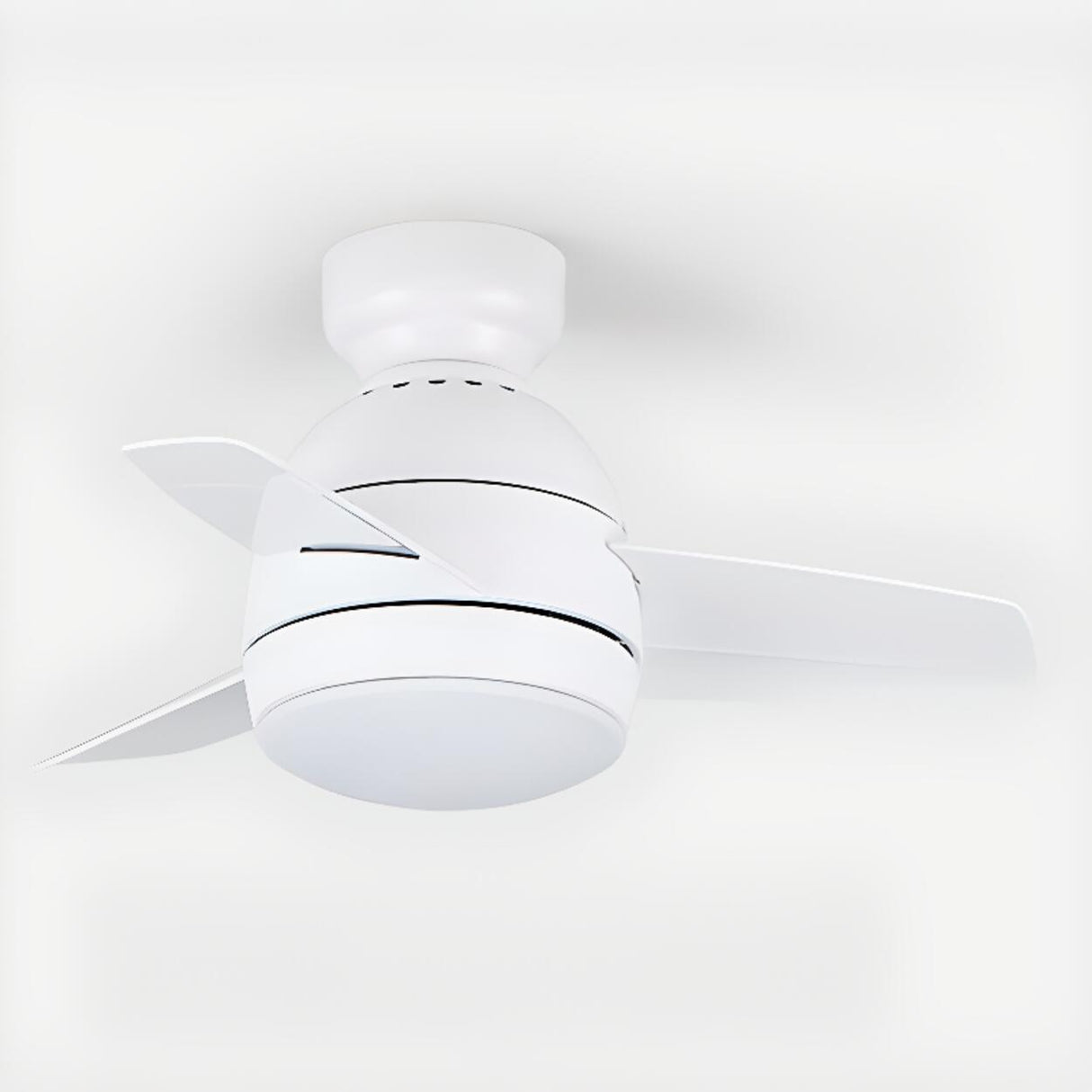 Simple 3 Gear 3-Blade Flush Mounted Ceiling Fan Light Image - 6