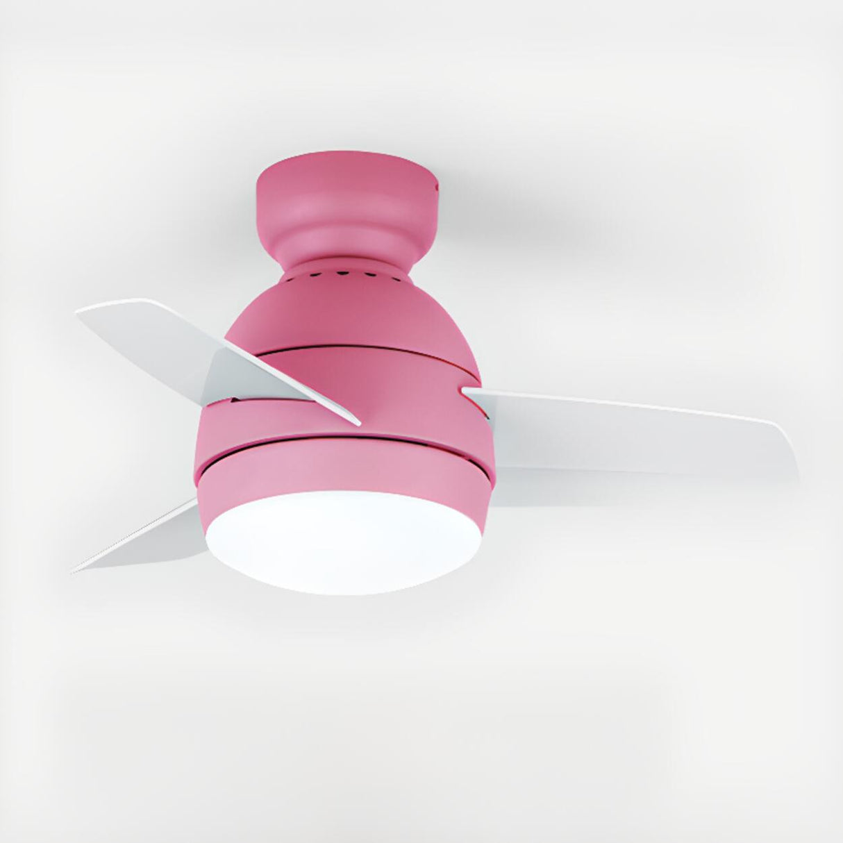 Simple 3 Gear 3-Blade Flush Mounted Ceiling Fan Light Image - 7