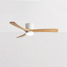 Simple 3 Solid Wood Blade Modern LED Ceiling Fan Light Image - 6