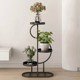 Simple 3-Tier Metal Indoor Rolling Plant Stand Cream Image - 17