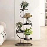 Simple 3-Tier Metal Indoor Rolling Plant Stand Cream Image - 20