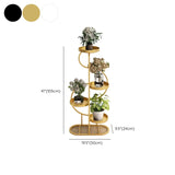 Simple 3-Tier Metal Indoor Rolling Plant Stand Cream Image - 30