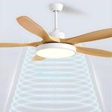 Simple 5 Blade Flush Standard Ceiling Fan with Light Image - 12