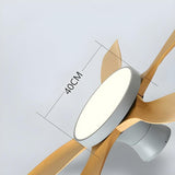 Simple 5 Blade Flush Standard Ceiling Fan with Light Image - 14