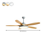 Simple 5 Blade Flush Standard Ceiling Fan with Light #size