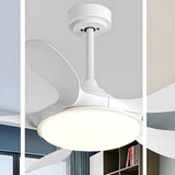 Simple 5 Blade Wood Modern Ceiling Fan with LED Light Image - 12