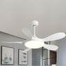 Simple 5 Blade Wood Modern Ceiling Fan with LED Light Image - 15