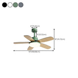 Simple 5 Blades Standard Chandelier Ceiling Fan Light Image - 14