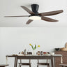 Simple 5 Blades Wood Finish Ceiling Fan with LED Light Image - 5