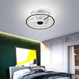 Simple 7 Blade Circular Modern Ceiling Fan with Light Image - 4