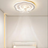 Simple 7 Blade White Wave LED Ceiling Fan With Light Image - 14