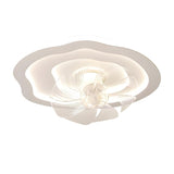 Simple 7 Blade White Wave LED Ceiling Fan With Light Image - 6