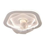 Simple 7 Blade White Wave LED Ceiling Fan With Light Image - 7