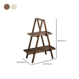 Simple A-Frame Wood Multi-Tier Crate Plant Stand Brown #size