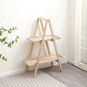 Simple A-Frame Wood Multi-Tier Crate Plant Stand Brown Image - 5