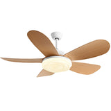 Simple Adjustable 5 Blade Wood Ceiling Fan with Light Image - 10