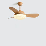 Simple Adjustable 5 Blade Wood Ceiling Fan with Light Image - 13