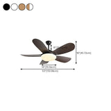 Simple Adjustable 5 Blade Wood Ceiling Fan with Light Image - 25