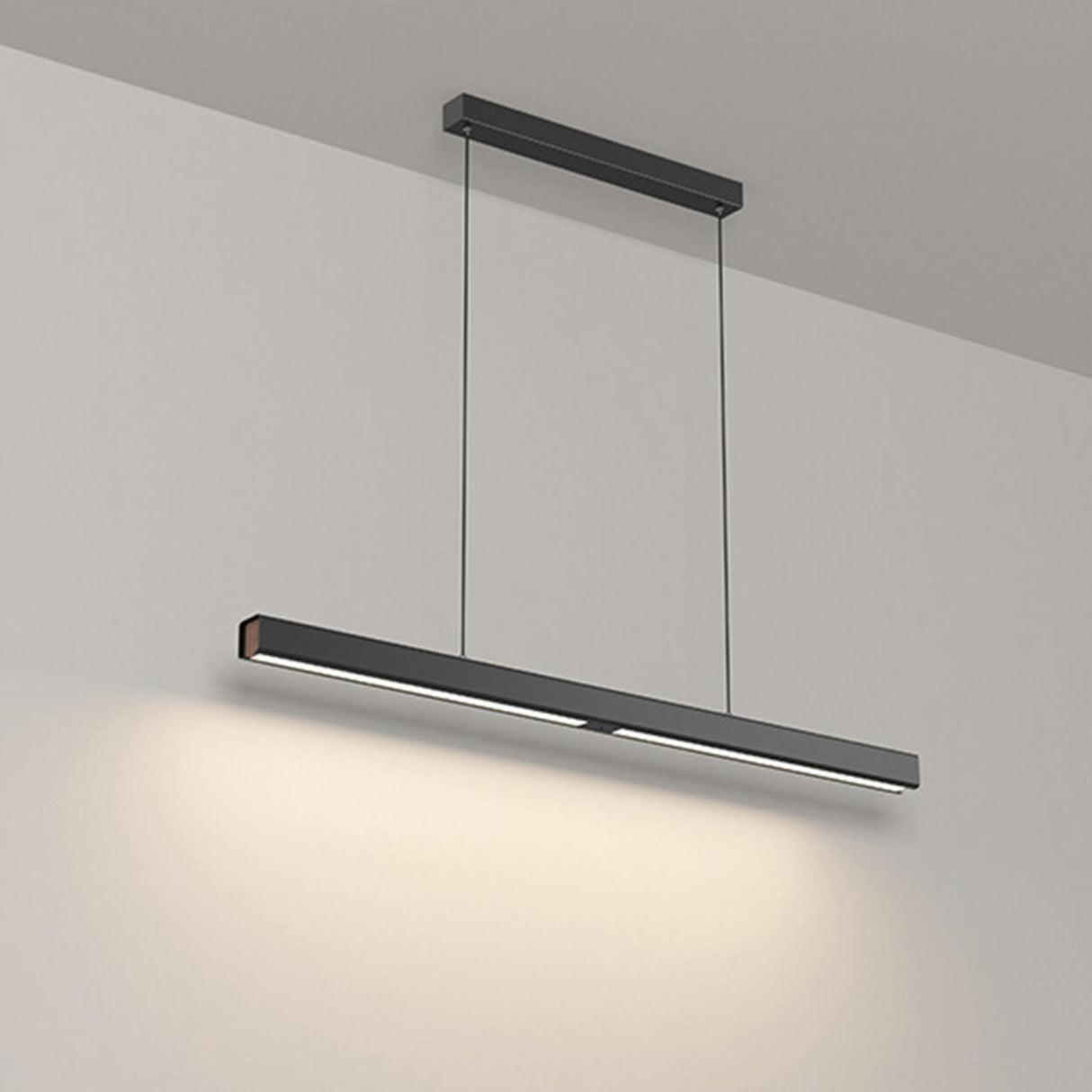 Simple Adjustable Linear LED Island Hanging Light Image - 12