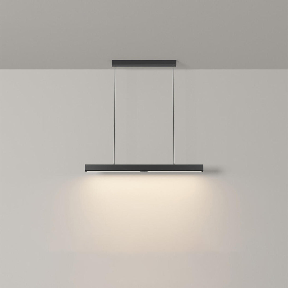 Simple Adjustable Linear LED Island Hanging Light Image - 2