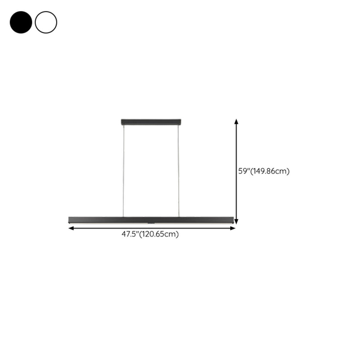 Simple Adjustable Linear LED Island Hanging Light Image - 31