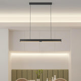 Simple Adjustable Linear LED Island Hanging Light Image - 8